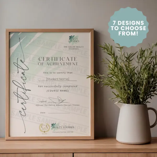 Hard copy certificate