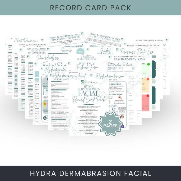 Hydra Dermabrasion Facial Record Card Pack