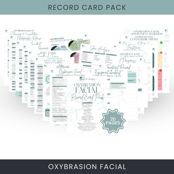 Oxybrasion Facial Record Card Pack