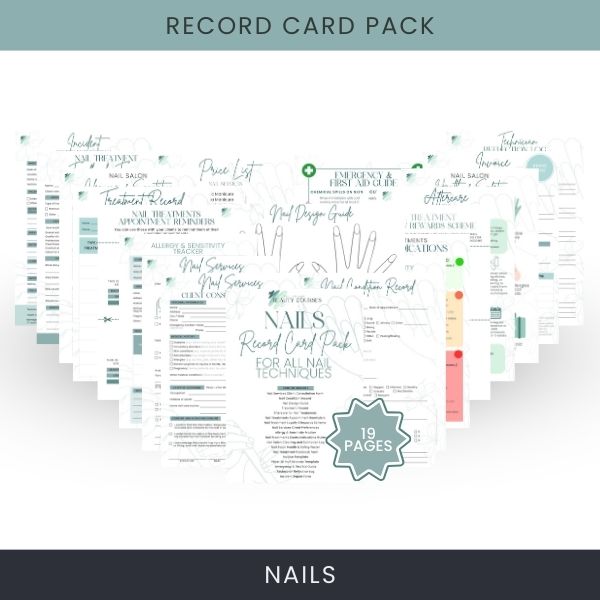 Nail Record Card Pack Nail Record Card Pack