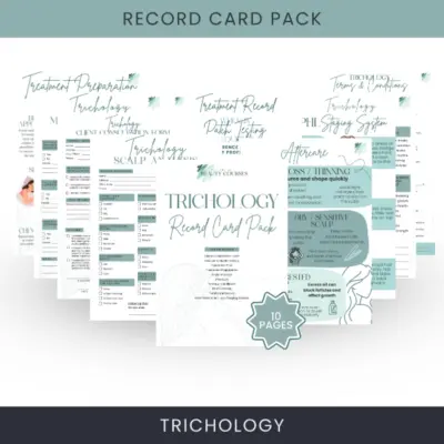 Trichology Record Card Pack Trichology Record Card Pack
