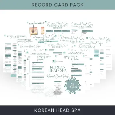 Korean Head Spa Record Card Pack Korean Head Spa Record Card Pack