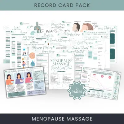 Menopause Massage Record Card Pack Menopause Massage Record Card Pack