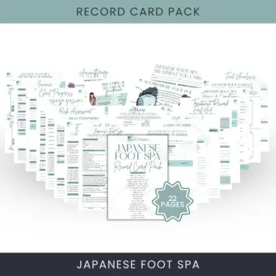 Japanese Foot Spa Record Card Pack Japanese Foot Spa Record Card Pack